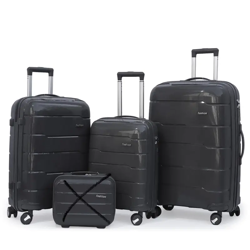2 colour luggage travel bags suitcase unbreakable suitcase baggage hard shell 8 wheel 1