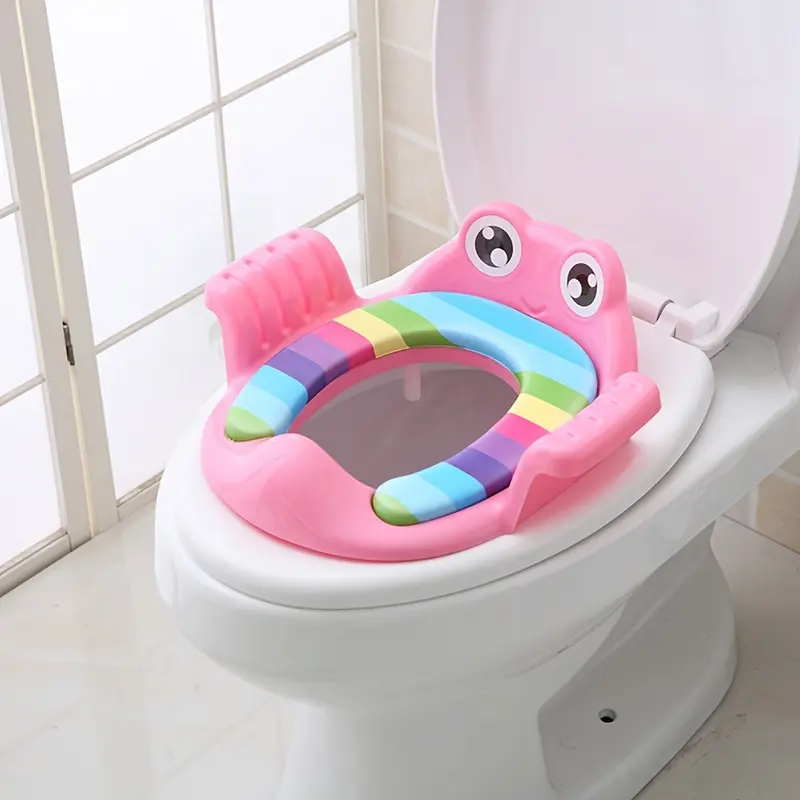 1pc Cartoon Cute Boy Girl Household Toilet Seat, Toilet Seat, Potty Seat, Toilet Upholstery Portable Potty Seat 7