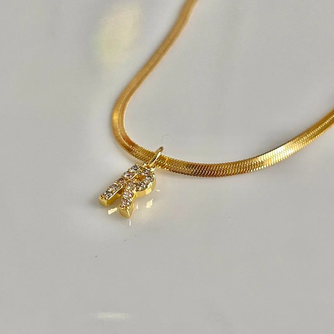 18k Gold Plated Personalized Initial/Zodiac Necklace