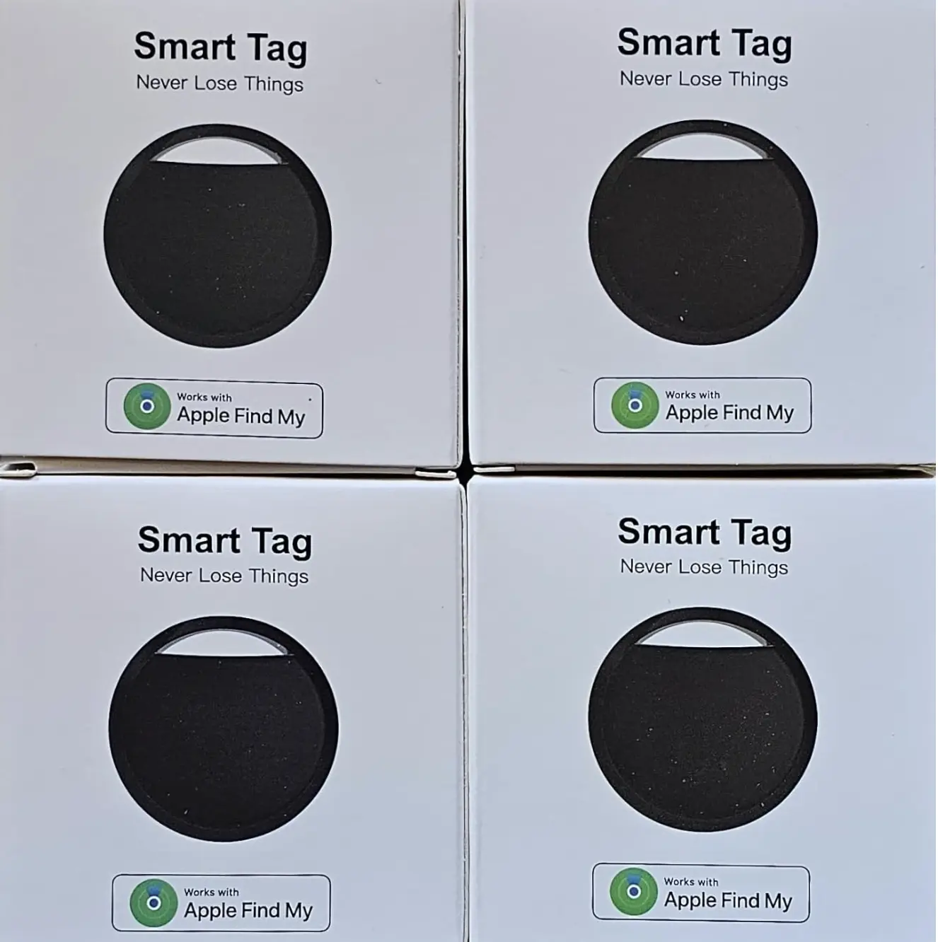 Oscanna Tracker Tag Compatible with Apple Find My compatible Airtag, 4 Pack Black