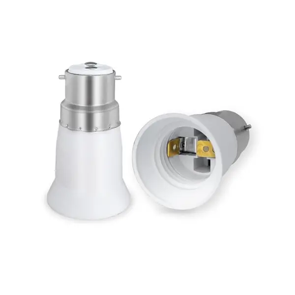 B22 to E27 Socket Converter, Bayonet to Screw Edison Lamp Base Adapter, Set of 2