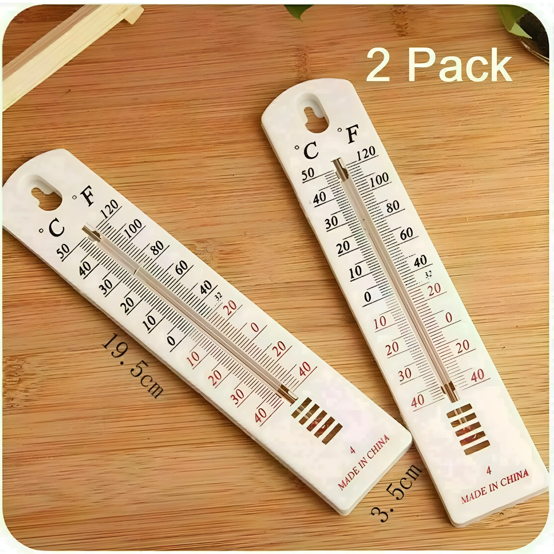 Thermometer, 2x Indoor Outdoor Wall-mounted Thermometer Options For Greenhouses, Kitchens, And More – Precision Temperature Monitoring At Your Fingertips