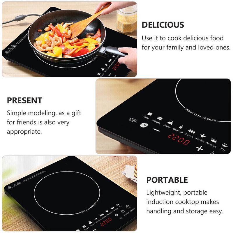2200W Single Electric Induction Hob Hot Plate Cooker Portable Table Top Hob 5