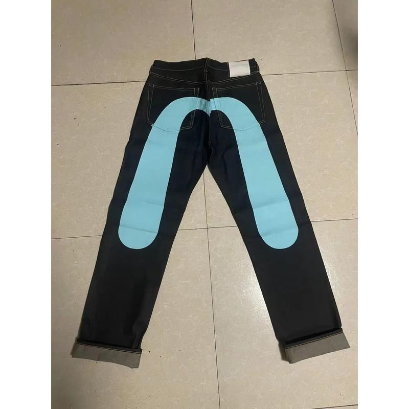 Y2K New Best-Selling Jeans Retro Personalized Print Jeans Women’s Punk Hip Hop Gothic Loose Straight Denims Couple Street wear 5
