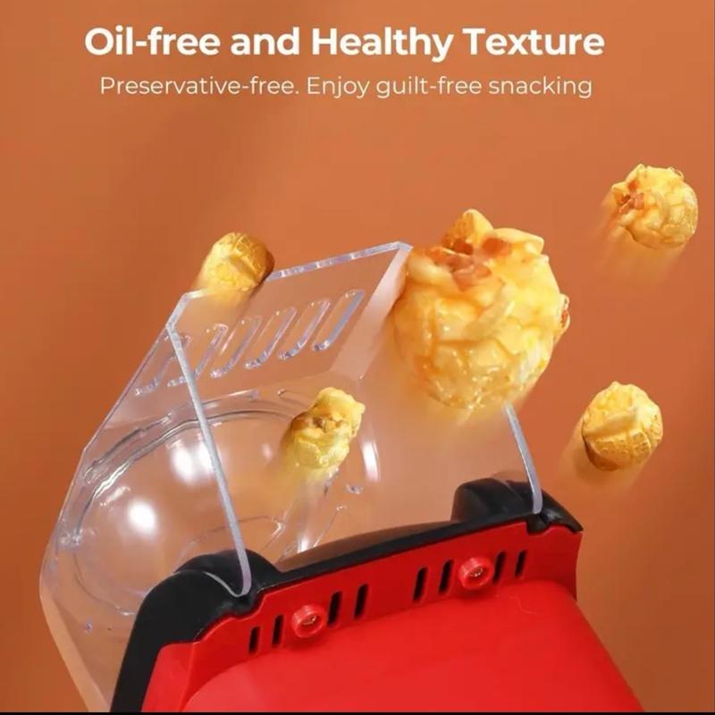 Hot Air Popcorn Maker Machine - 1200W Electric Popcorn Popper with One-Button Operation, Healthy Oil-Free Snacks, Ready in 2 Mins, Perfect for Home Movie Nights, Kids Parties, and Family Gatherings 6