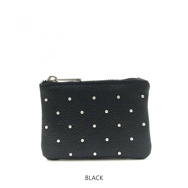 Leather Zipper Stud Purse 1