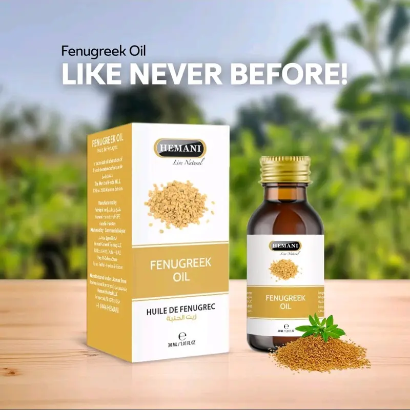 Hemani Fenugreek Oil - Natural Herbal Cold Pressed Essential Oil, 30ml 2