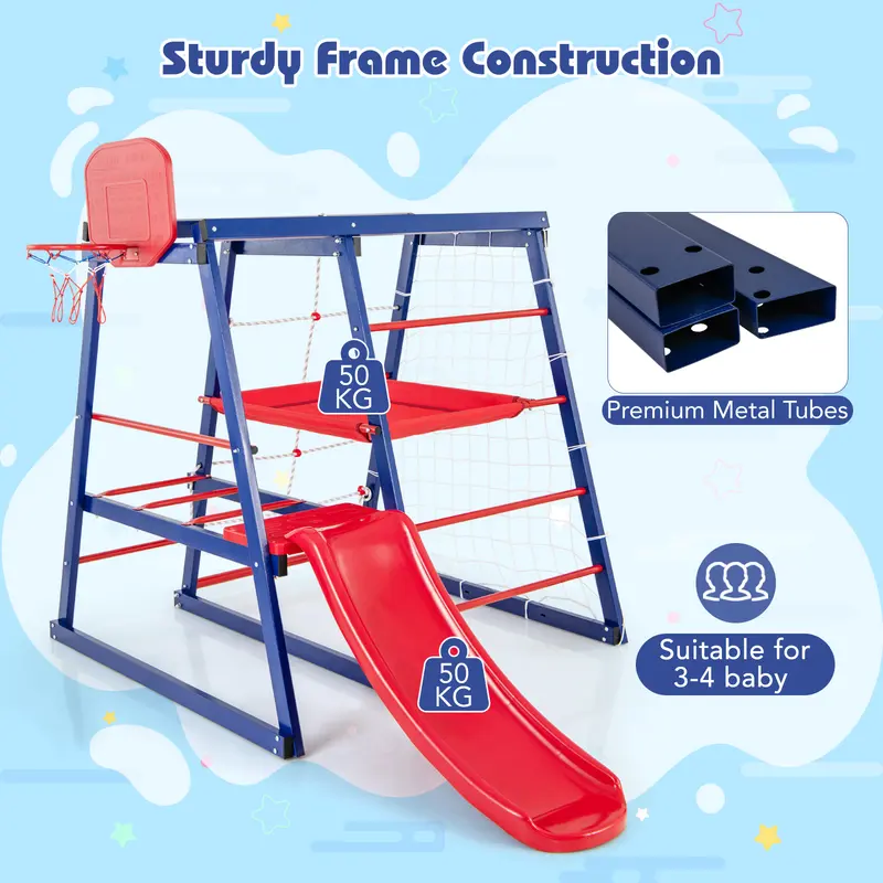 COSTWAY 7 In 1 Kids Jungle Gym Set for Toddlers Ages 3-7 1