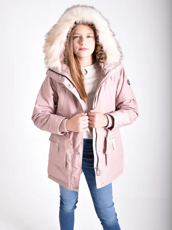 Charcoal Fashion Girl's Water Repellent Padded Fishtail Parka 7