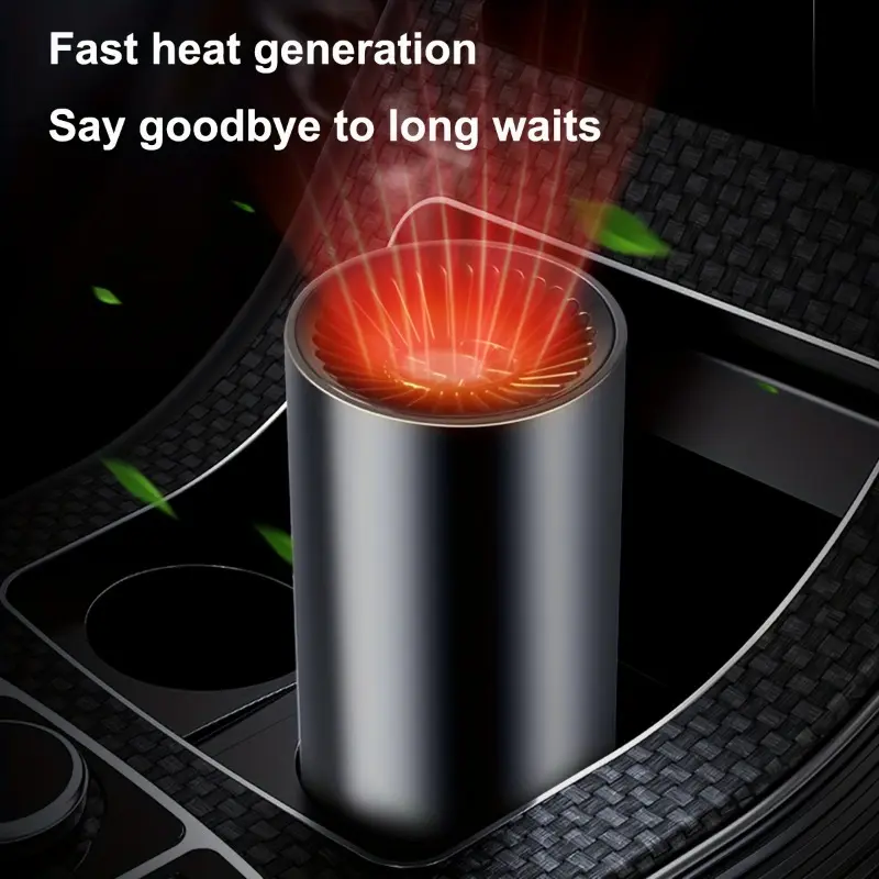 Versatile Car Heater with Suction Cup - 150W, Dual-Function Heating & Defrosting, No Battery Needed, Perfect for Winter Warmth and Clear Vision, Fit 5