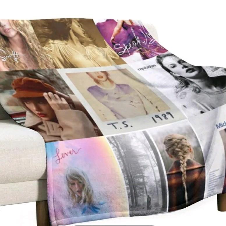 Taylor Swift Throw Blanket Flange Fleece Soft 150x110 & FREE 1 CUSHION COVER NEW 1