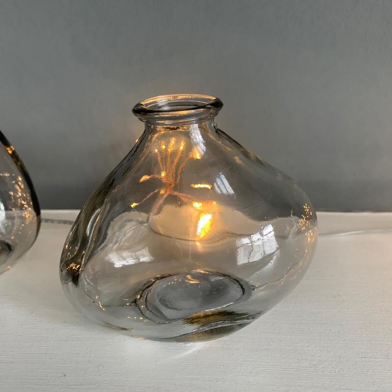 Smoked Grey Mini Glass Bubble vase 5
