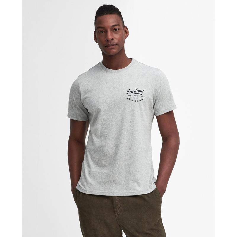Barbour Men's Script Graphic T-Shirt - Grey Marl 2