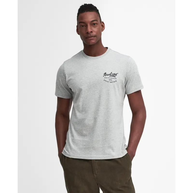 Barbour Men's Script Graphic T-Shirt - Grey Marl 2