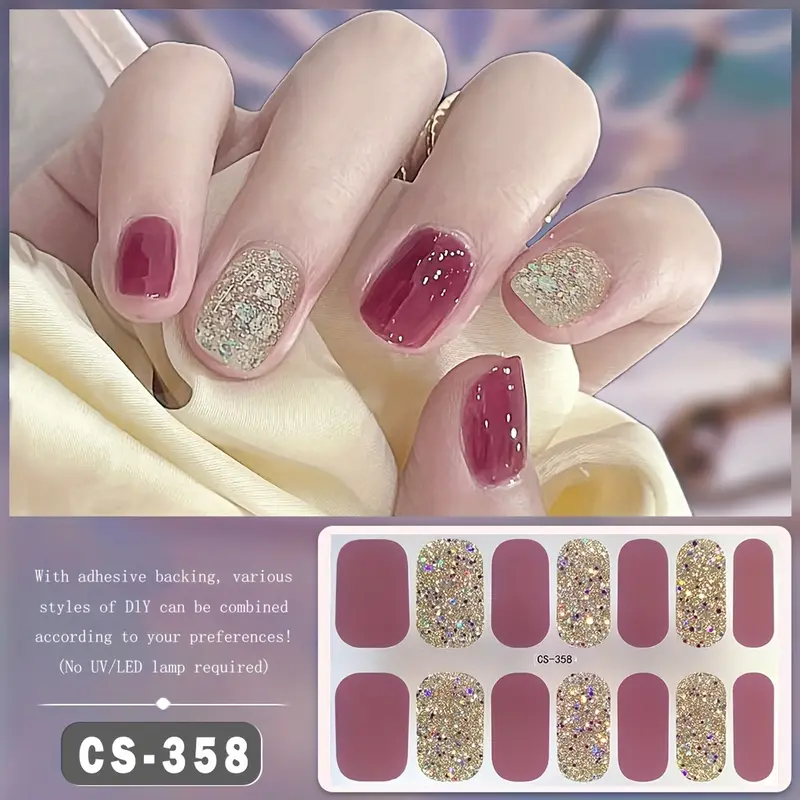 MILAN GOLD Self - Adhesive, Waterproof Nail Polish Strips for Easy Application. Provide Long - Lasting Full Coverage, Require No Sealant Gel. Ideal for Custom Nail Art Designs. A Must - Have for Fashion - Savvy Women to Achieve Salon - Grade Nail Art at H 6