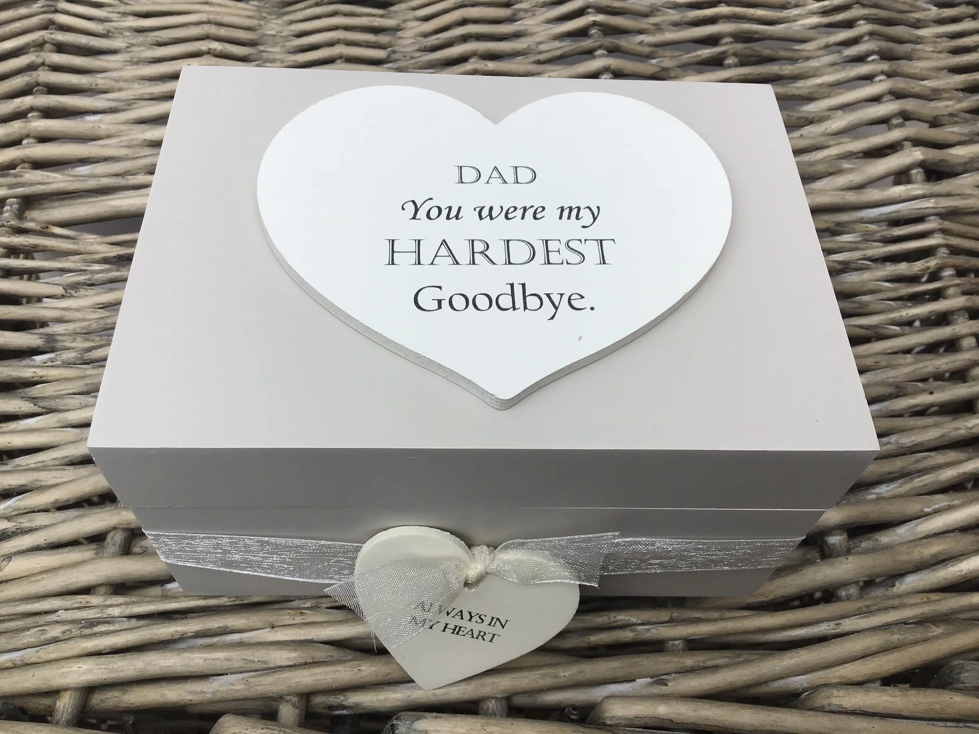 PERSONALISED  ~ DAD ~Memorial Memory Box ~ Mum ~ Nanny ~ Grandad ~ Husband ANY NAME In Memory of ANY NAME