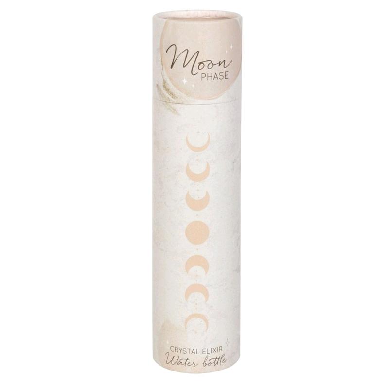 Luna phase clear quartz tower moon glass bottle 2