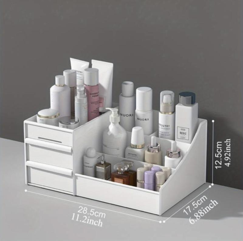 Makeup Organizer Makeup Storage Box with Drawers Plastic Household Storage for Makeup Desk Organizer Multi Purpose Desk Storage Box Space Saving Home Organizer Home Decor 4