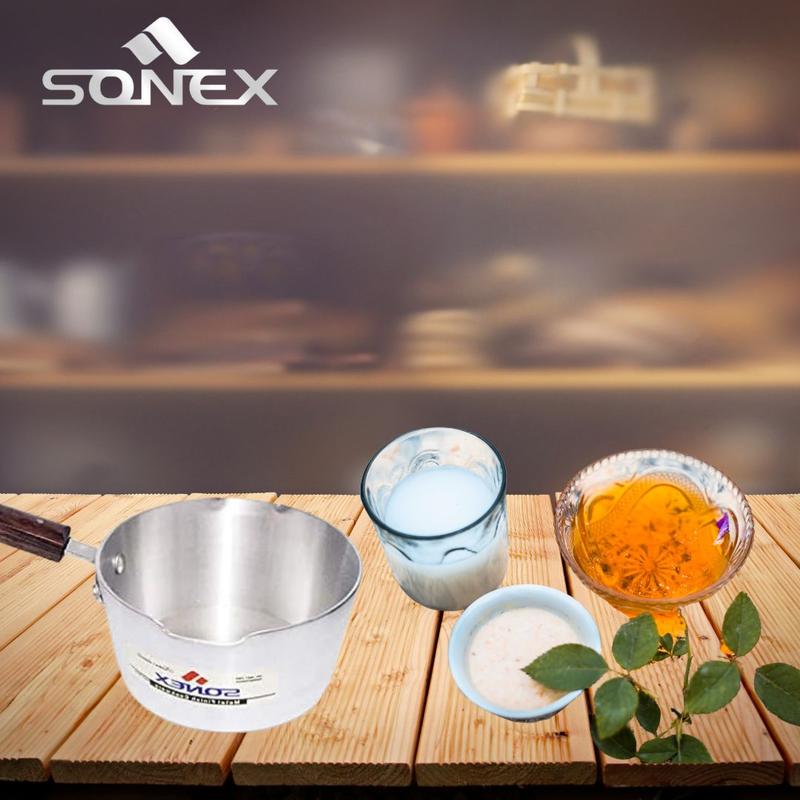 Sonex Aluminium steel Milk Pot |  Chef's Stainless Steel Milk Pan  1 Litre, 1.5  Litre 2.5  Litre 6