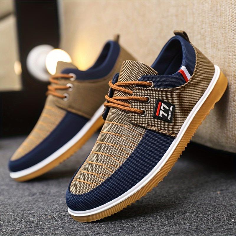 Product Introduction of All-Season Men's Comfy Canvas Shoes - Breathable, Durable Rubber Sole, Versatile, Stylish Lace-Up for Office, Walking, Driving, Sports 1