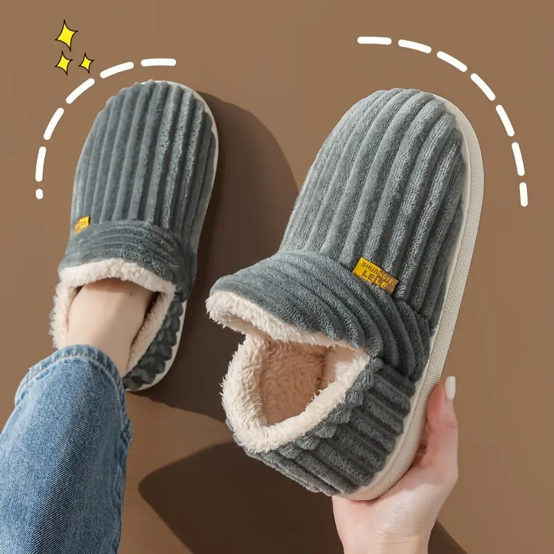 Cozy Warmth Indoor Slippers – Plush-Lined, Solid Color, Easy Slip-On, Comfortable Wear 5