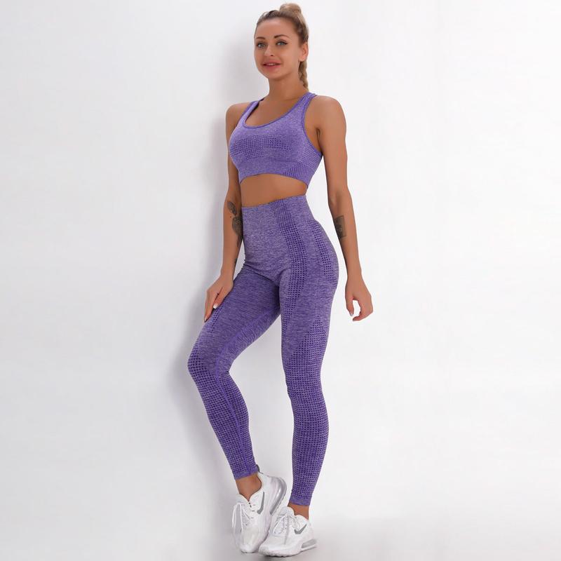 Seamless knitted yoga workout clothing 6