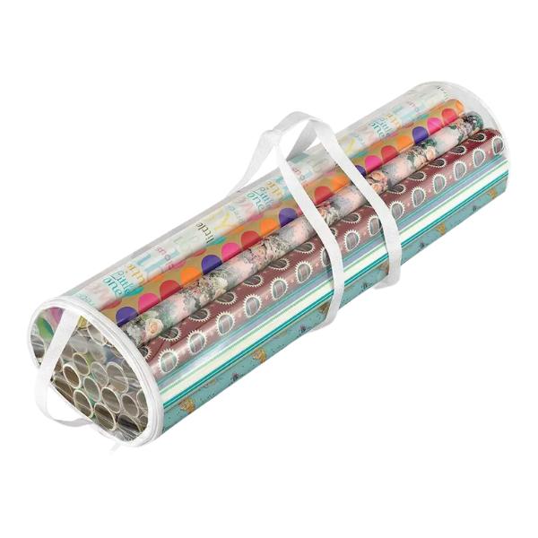 2PCS Cylinder Wrapping Storage Bag for Christmas - Tidy Bag for Wrapping Paper 0