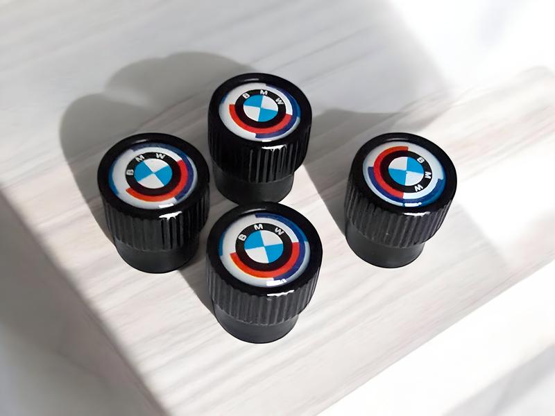 B M W Dust Caps Tyre Valve dust  Caps 50th anniversary 1, 2, 3, 4, 5, 6 Series 2