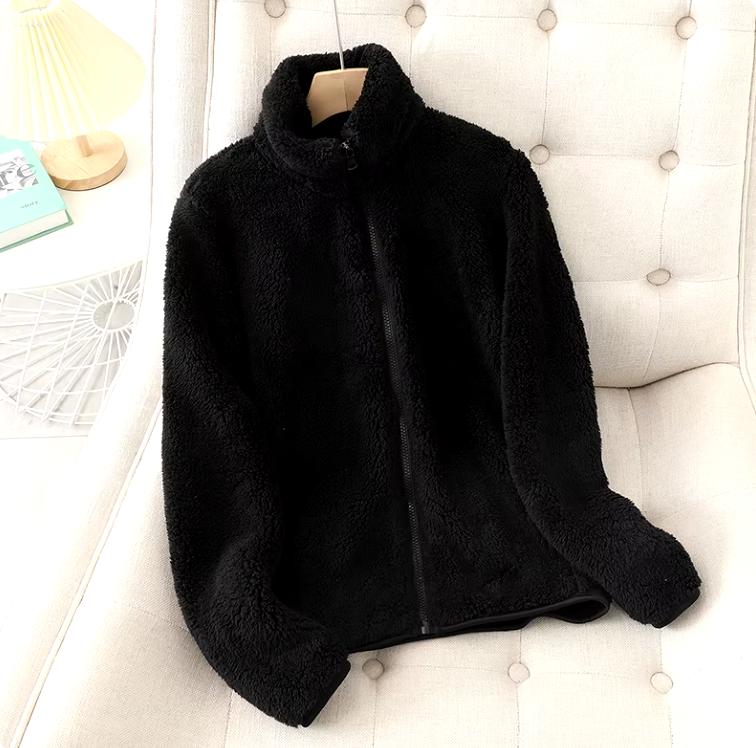 Fleece Coat Thicken Jacket Winter Warm Double-Sided Velvet Coral Fleece Coats Polar Fleece Jackets - Tops, Womenswear faux  fur teddy  jackets jacket  fashion christmas  jacket chav  coats beige  coat viral  fur winter  coats short  coat white  fur 3
