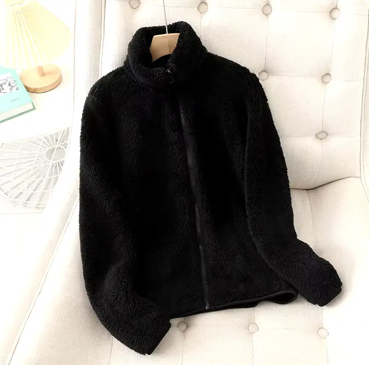 Fleece Coat Thicken Jacket Winter Warm Double-Sided Velvet Coral Fleece Coats Polar Fleece Jackets - Tops, Womenswear faux  fur teddy  jackets jacket  fashion christmas  jacket chav  coats beige  coat viral  fur winter  coats short  coat white  fur 3
