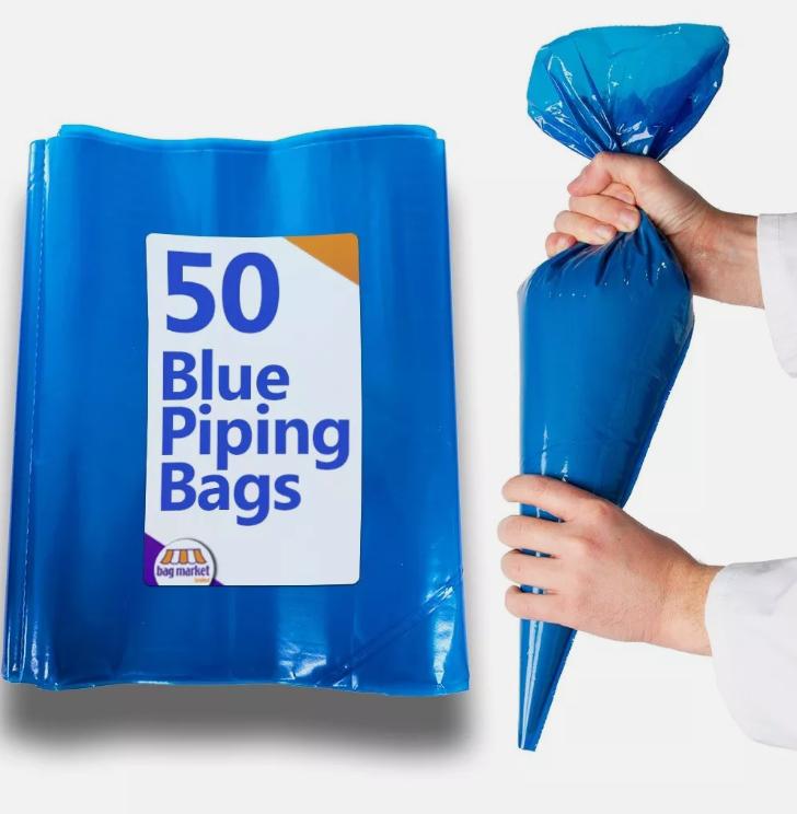 Product Introduction of Blue Disposable Icing Piping Bags 21" Large Heavy Duty Mash Savoy Cake Non Stick pipingbag - Home & Kitchen Supplies - Bakeware Bakeware 7