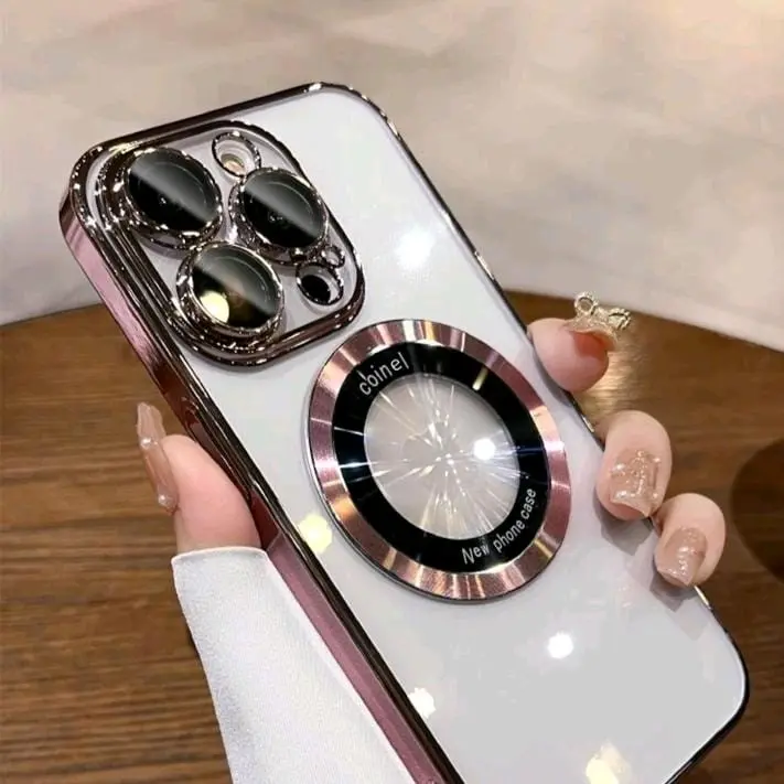 Transparent TPU 1phone 15 pro case, Magnetic clear phone case, Elegent style  Accessories Cover Shockproof Phonecase