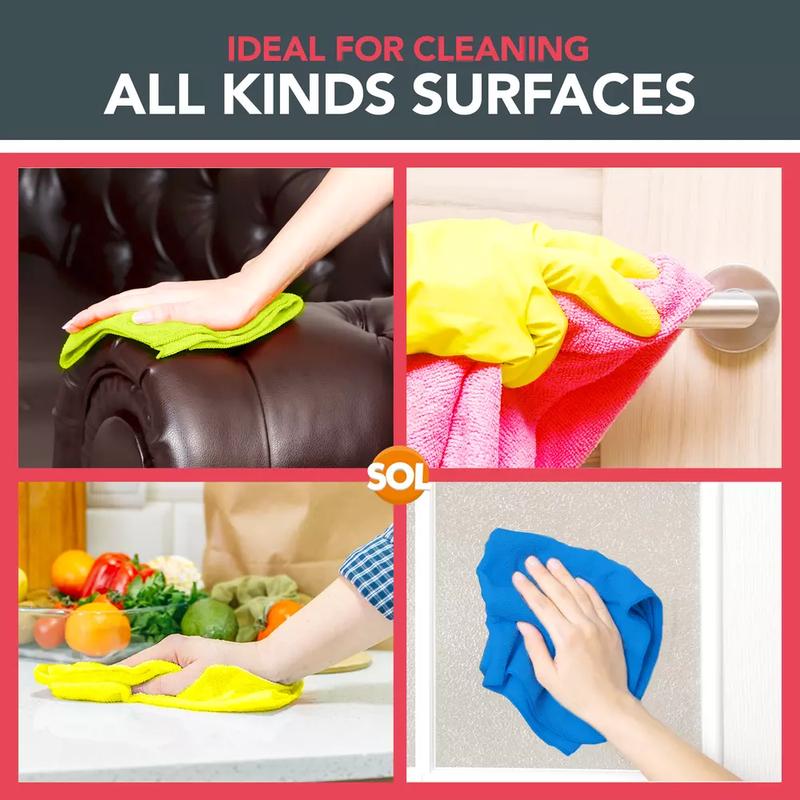 18Pcs Microfibre Cloths for Car Detailing and Cleaning rough  hands 6