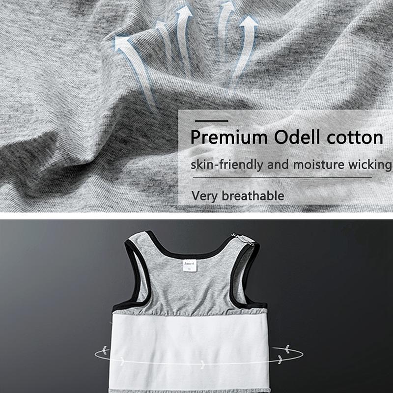 Product Introduction of XUJI Women Tomboy Trans Elastic Chest Binder Breathable Cotton Slim Fit Tank Top 19