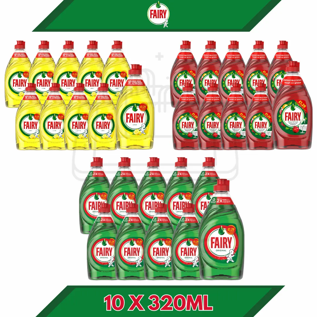 Fairy Washing Liquid All Variety 10 X 320ML Bulk Pack