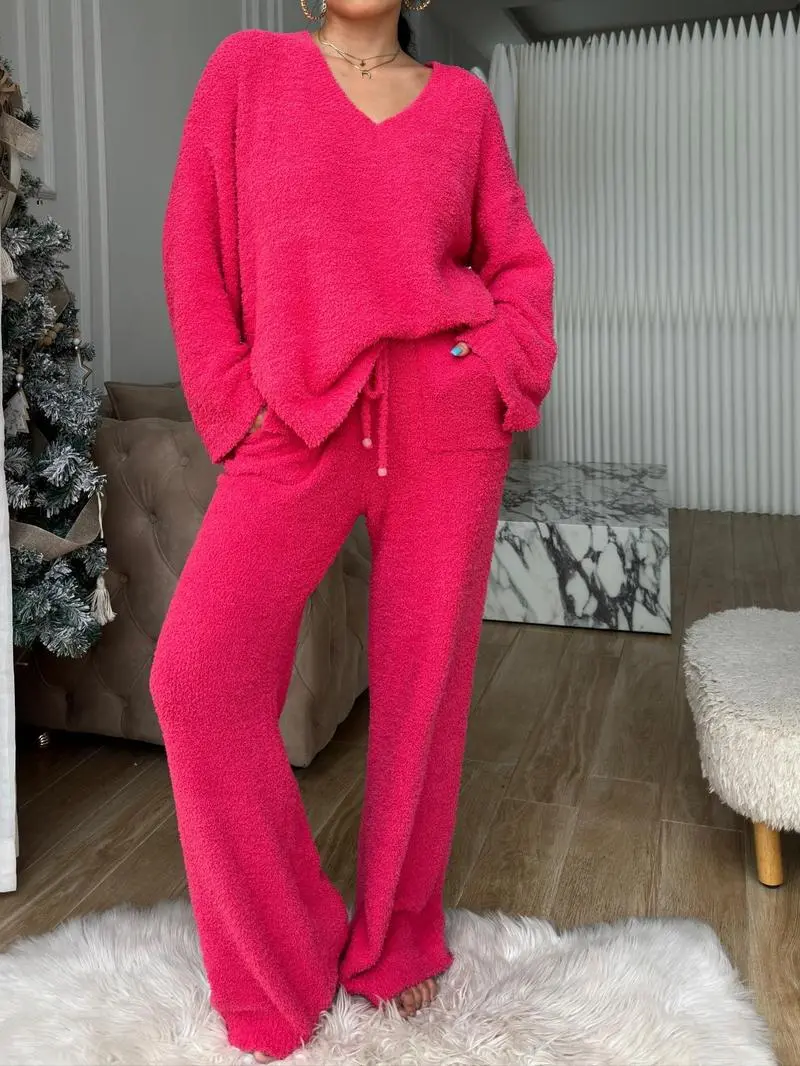 Cozy Knit Pajama Set for Women - Soft and Comfortable - Womenswear, Knitwear