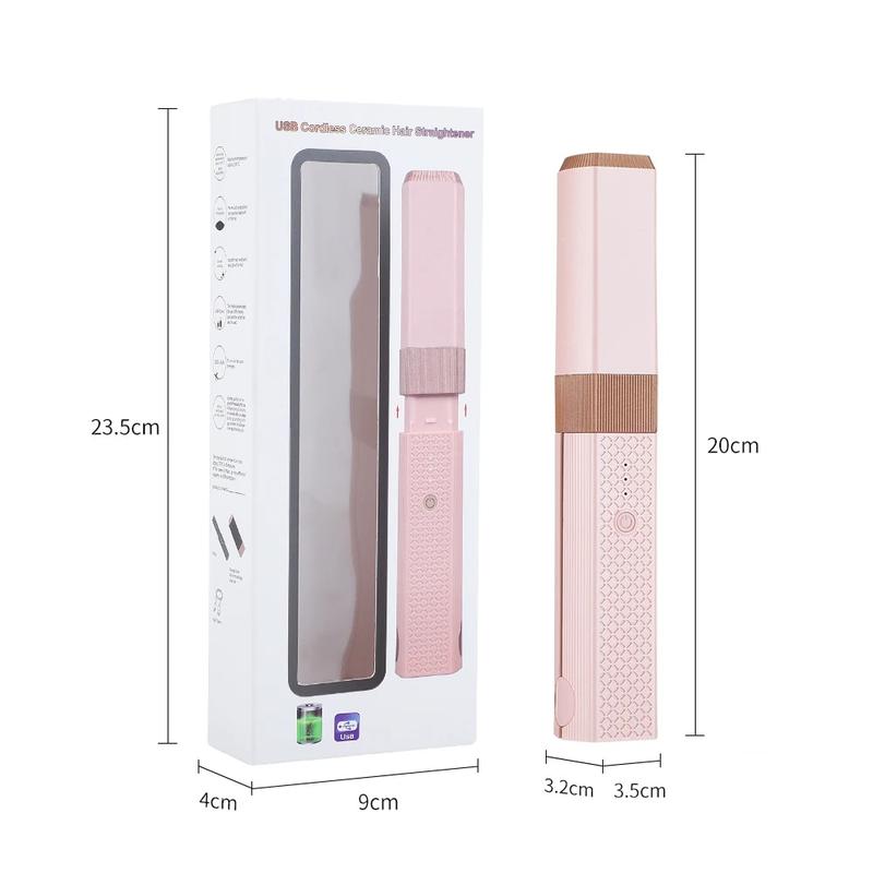 Wireless Hair Straightener Curler Mini Flat Hair Iron Adjustable Temperature Fast Heating Ceramic Curling Iron Hair Styling Tool Comfort 7