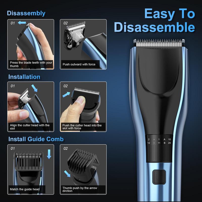 Sejoy Hair Trimmer Electric for Men Women rechargeable LED Display Hair Clipper  Beard Shaving Body Trimmer Professional Barber 4