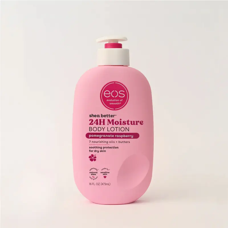 eos Body Lotion Pomegranate Raspberry – 24H Moisture, Shea Butter, Shea Oil, Daily Hydration, 473ml 0