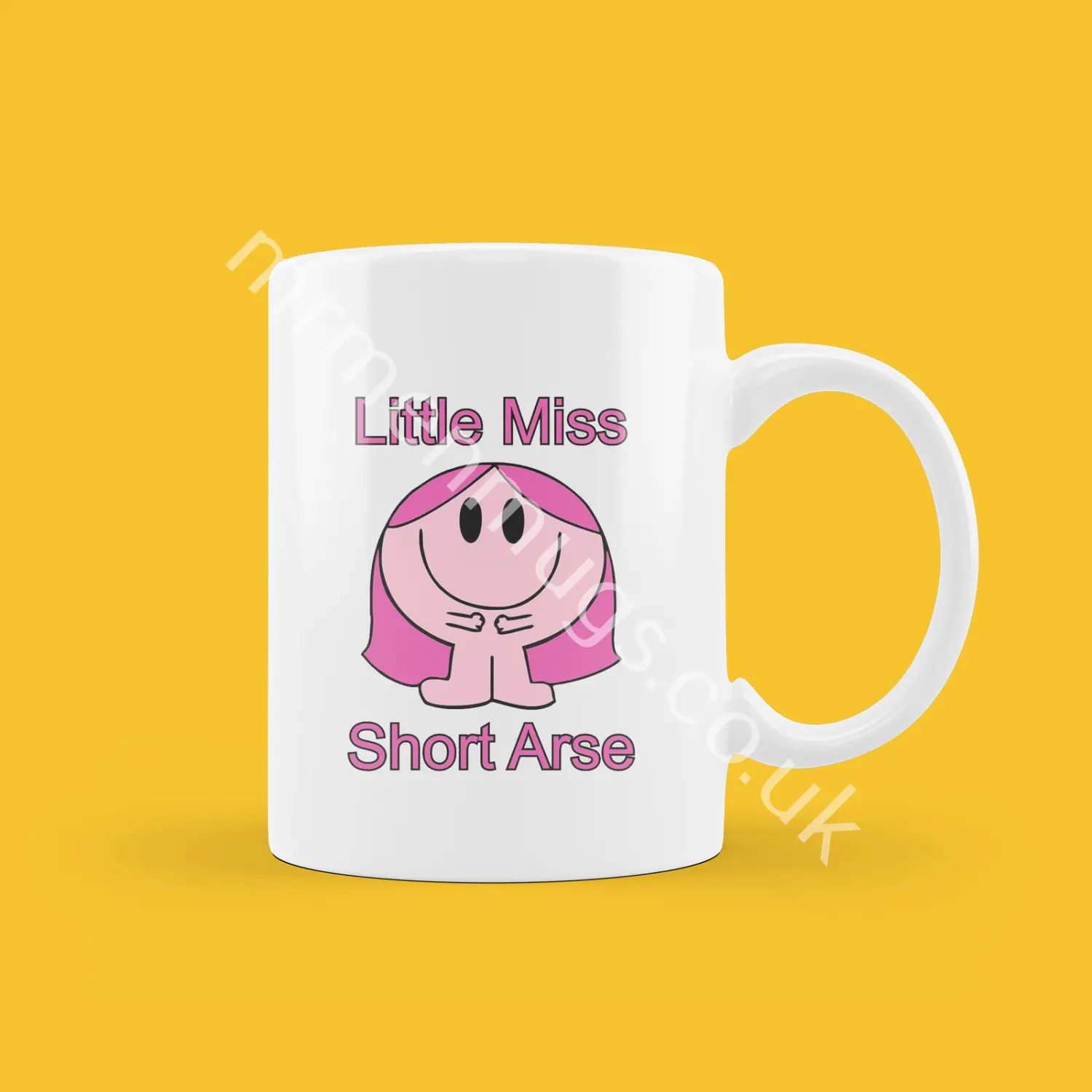 Little Miss Short Arse - Coffee Mug Tea Cup, Funny Mr Men Gift, Present.