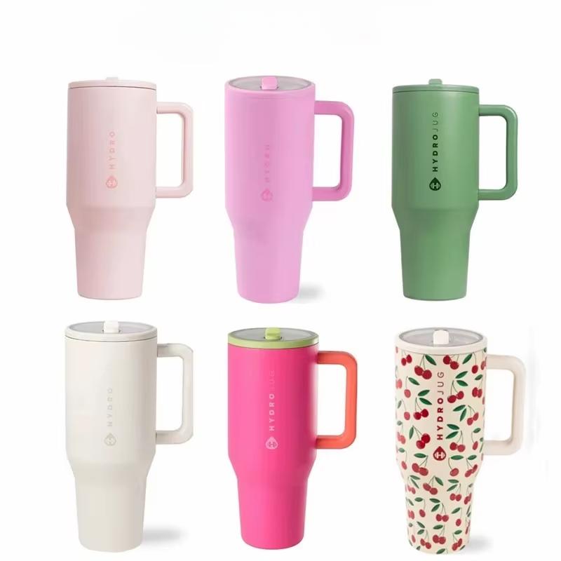32 oz /40 oz Traveler Straw cap Stainless Steel vacuum insulated Car cup Double wall Hot Ice Travel 1