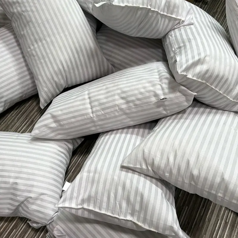 Soft Striped Hotel Pillows - Pack of 4, Soft Cotton, Hotel Quality, Breathable, Budget Quality mattress my pillow duvet covers fluffy bedding comfy neck 2 2