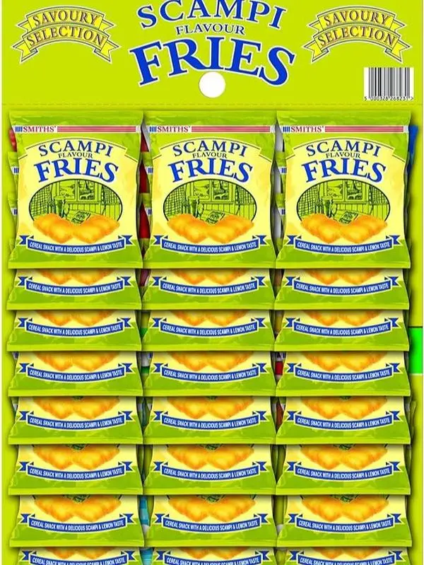 Smiths Pub Card Bundles  Scampi Fries 24 x 24g (24 x Scampi Fries) Crunchy Snack youngs  scampi