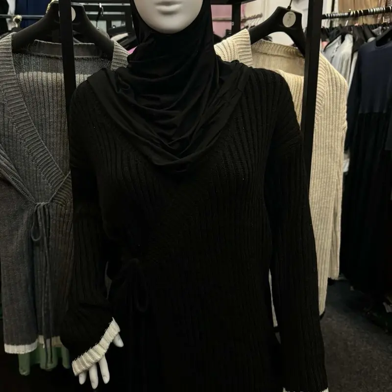 Winter side tie co ord with white rim 3