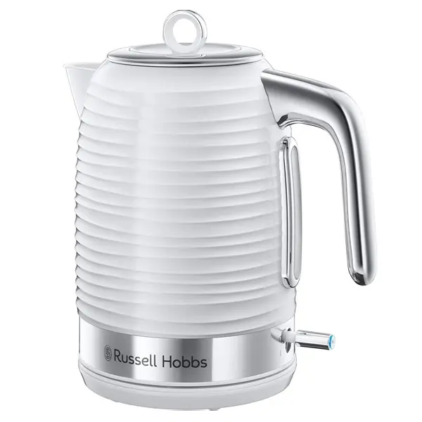 Russell Hobbs Inspire Electric Jug Kettle, 3KW Fast Boil, 1.7 Liters, High Gloss Finish, White
