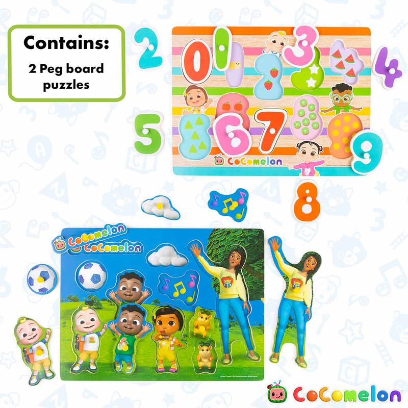 CoComelon Peg Board Puzzles | Cocomelon Wooden Puzzles 4