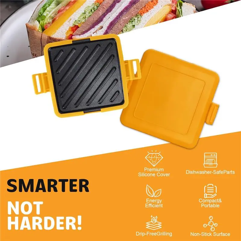 Sandwich Maker, Micro Microwave Toastie Maker, Versatile Small Toaster 3