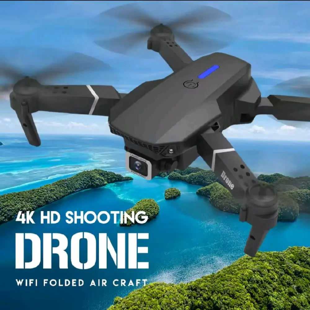 GPS E88 Pro 4K Wide Angle Dual Camera Drone with Smart Return Feature and Wi-Fi for Aerial Photography and Videography - Tablet, Device