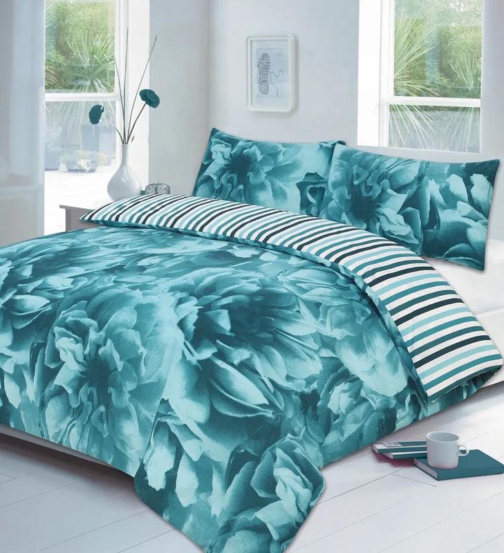 NewLuxury Reversible Multi Duvet Quilt Cover Bedding Set Single Double King Size 8
