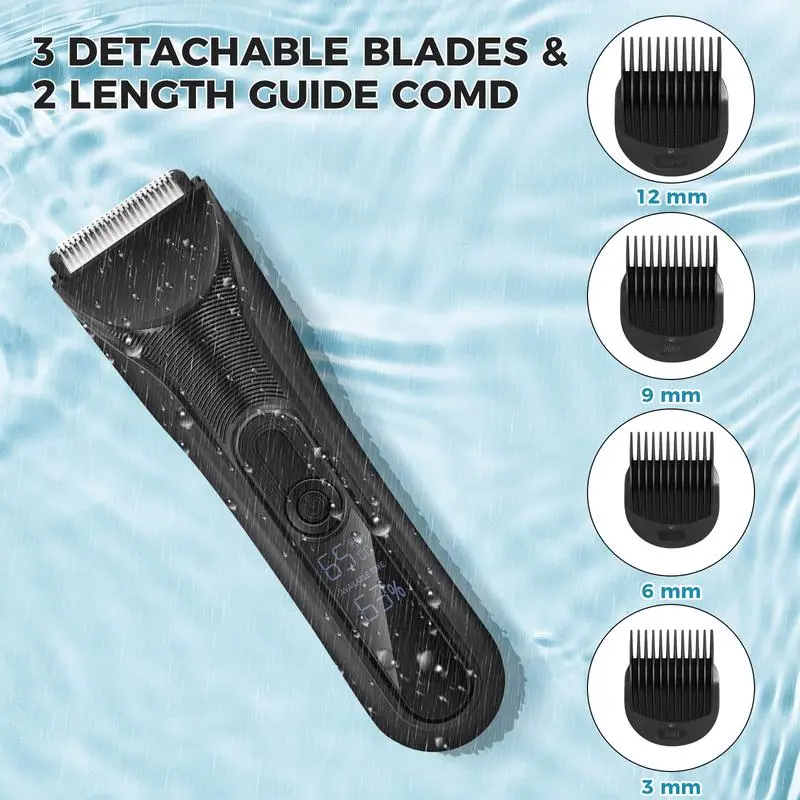 【UK Seller】Body & Manscaping Trimmer for Men, 3 In 1 Electric Cordless Body Hair Trimmer, Waterproof Beard Trimmer Electric Shaver, Cordless Groin Hair Trimmer For Men, Gift For Boyfriend, Gifts for Men。 6